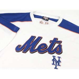 New York Mets Jersey Shirt Mens 2XL White Blue Baseball Stitches GameDay Gear